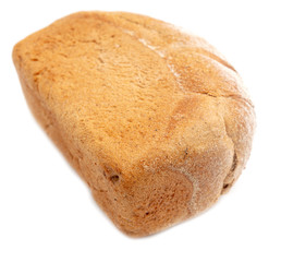 Fresh rosy bread isolated on a white background
