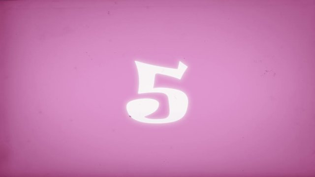 Cartoon Funny Vintage Countdown Background/ 4k animation of a cartoon funny countdown background, with comic typography numbers and stretched motion