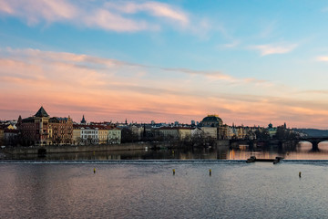 Fototapeta na wymiar Prague at Sunset3