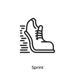 sprint icon vector symbol sign