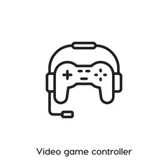 video game controller icon vector symbol sign