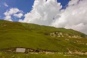 Fototapeta na wymiar Russian region, Chechen Republic, Caucasus Mountains