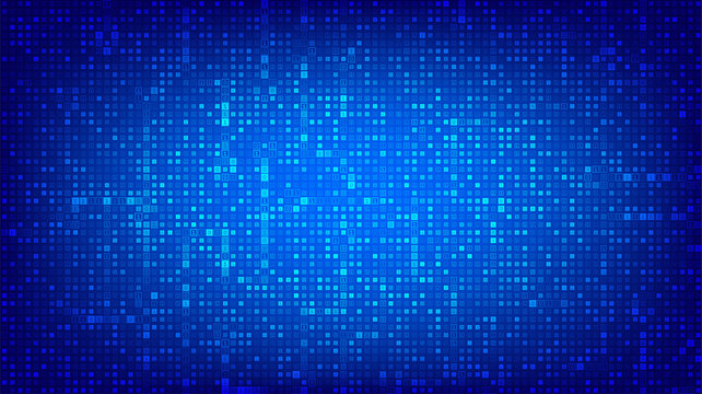 Binary code background. Digital binary data and streaming digital code background. Abstract futuristic cyberspace. Matrix background with digits 1.0. Coding or Hacker concept. Vector illustration.