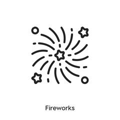 fireworks icon vector symbol sign