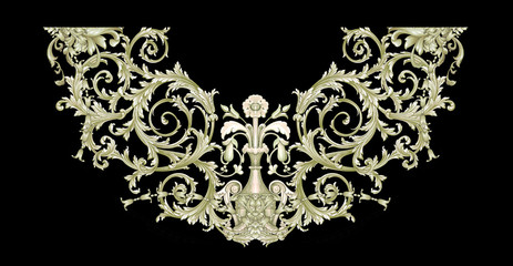 Decorative elegant luxury design.Vintage elements in baroque, rococo style.Design for cover, fabric, textile, wrapping paper .