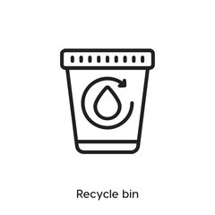 recycle bin icon vector symbol sign