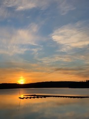 Fototapeta na wymiar Lake Sunset Yellow