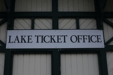 Lake Ticket Office sign in Black 