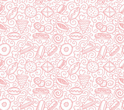 Pink Sweets seamless pattern