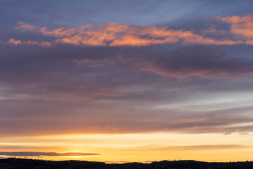 beautiful sunrise in the south of France