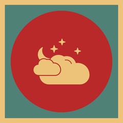  cloud stars icon for your project