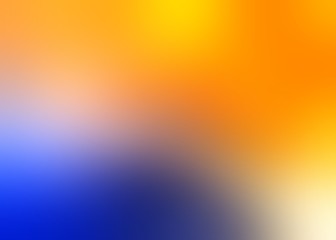 Blue yellow abstract blur pattern. Empty background. Colorful creative graphic. Bright formless illustration. 