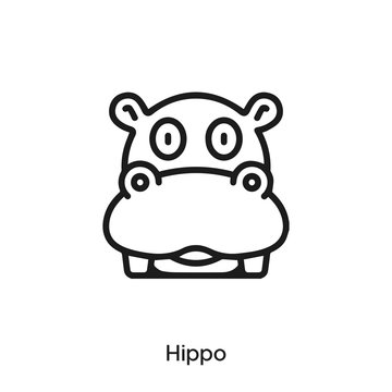 hippo icon vector. hippo icon vector symbol illustration. Modern simple vector icon for your design. hippo icon.