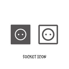 Socket icon simple flat style vector illustration.