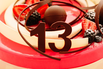 birthday cake for 13 years