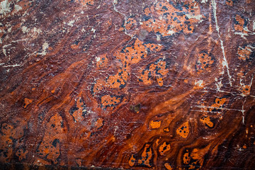 Texture of wall, cardboard. Brown color. Rust effect