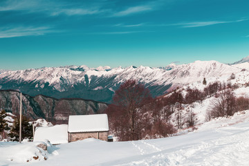 Fototapeta premium On the Matajur in a winter day