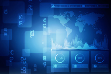 Fototapeta premium 2d rendering Stock market online business concept. business Graph 