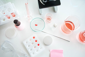 Equipment and science experiments, Formulating the chemical for cosmetic and  medicine laboratory research and development.