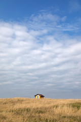 Yellow hut big sky