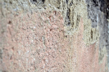 the texture of damaged clay wall