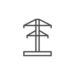 Fototapeta na wymiar Electric pole line outline icon