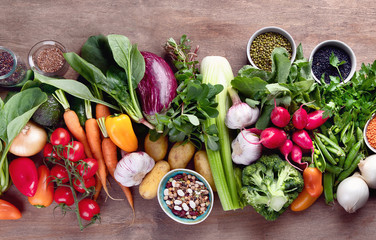 Assortment of fresh vegetables