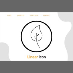 Naklejka premium leaf icon for your project