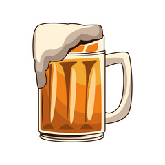 beer in mug isolated icon