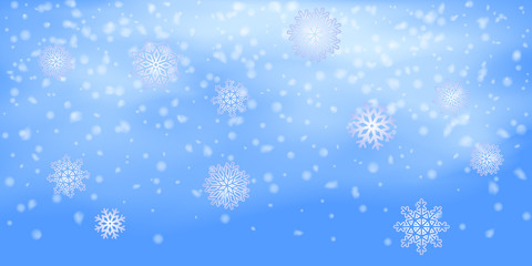 Snowflakes, snowfall.