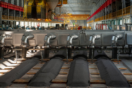 Aluminum plant. Automatic line for the production of anode paste and high-quality anodes for aluminum electrolysis cells. Safe environmental high-tech processes. Modern smelter
