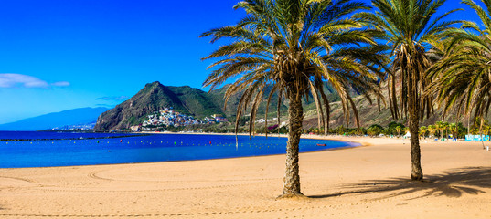 Beautiful beaches of Tenerife - Las Teresitas (near Santa Cruz). Canary islands