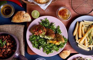 Arabic cuisine, Egyptian Breakfast - Beans; Middle Eastern traditional breakfast. It's also Ramadan 'Suhur' or 'Suhoor'. It's an Islamic term referring to the meal consumed early in the morning by Mus