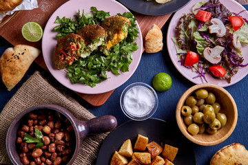 Arabic cuisine, Egyptian Breakfast - Beans; Middle Eastern traditional breakfast. It's also Ramadan 'Suhur' or 'Suhoor'. It's an Islamic term referring to the meal consumed early in the morning by Mus