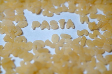 Il termine pasta (dal latino păstam), inteso come abbreviazione dell'italiano pastasciutta