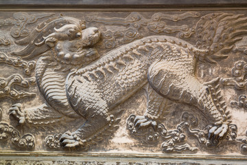 Statue of  Mythical Animals  in the Tianyige Library which is also called Building of Treasured Books, was built in Ming Dynasty, the earliest private library still in existence in China.