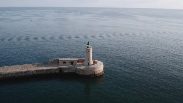 Grand Harbour lighthouse Valletta Malta