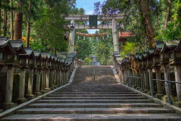 Fototapeta na wymiar Stairs to the temple