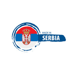 Serbia flag, vector illustration on a white background