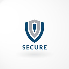 Security Logo with Shield Symbol