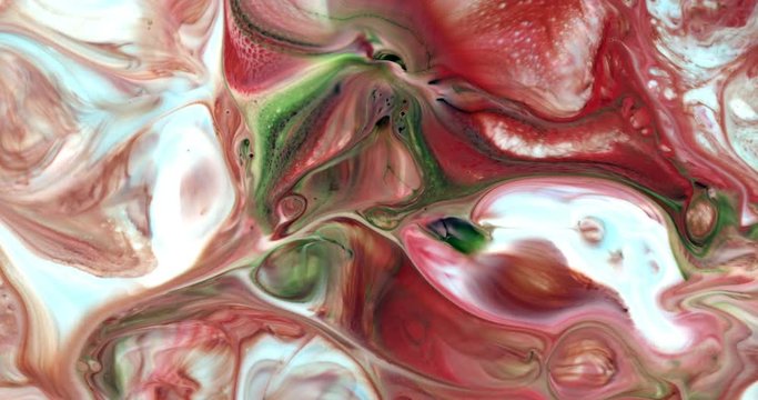 Abstract Colorful Ink Spread on Milk Mixed with Glue and Sopa