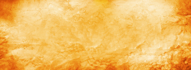 yellow and orange grunge cement texture wall in summer banner background