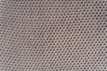 Knitted fabric grey jacquard diamond pattern