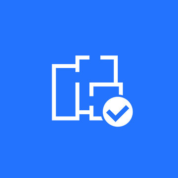 Home Plan Approved Icon With Check Mark