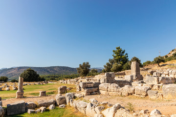 Fototapeta na wymiar Ruins of Xanthos an ancient city of Lycia in Antalya province of Turkey.