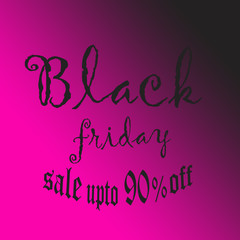 pink background black friday sale with 90 %  off