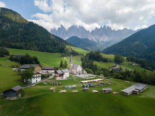 Santa Maddalena, Val di Funes, South Tyrol, Italy. Santa Maddalena Church in the Dolomites