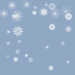Fototapeta na wymiar New Year background vector with falling snowflakes