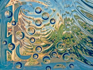 Water drop pattern glass block