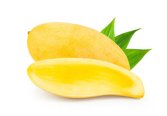 Fototapeta na wymiar ripe mango isolated on white background